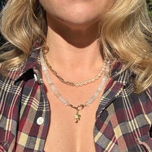 Encirkled 14k Gold and Pearl Necklace